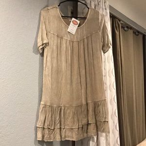 Distressed tan shirt